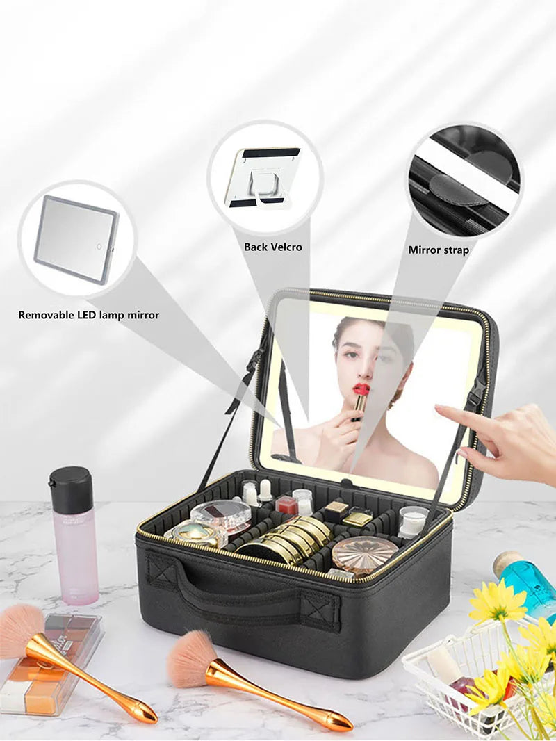 Ourcheap™ Travel Makeup Case with Mirror