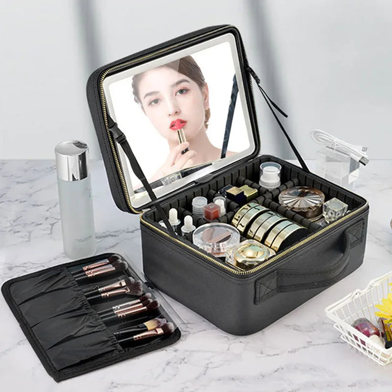 Ourcheap™ Travel Makeup Case with Mirror