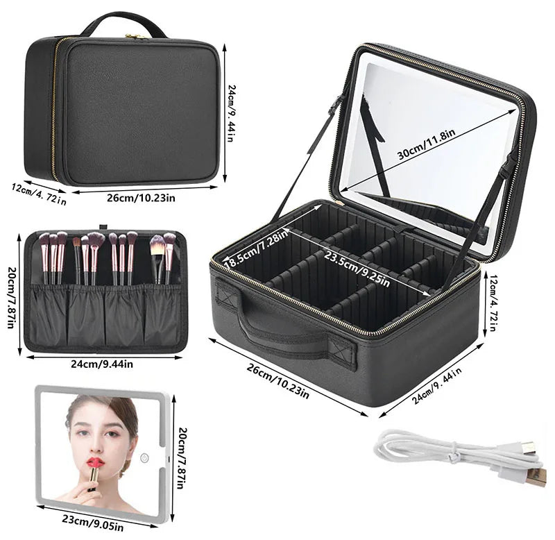 Ourcheap™ Travel Makeup Case with Mirror