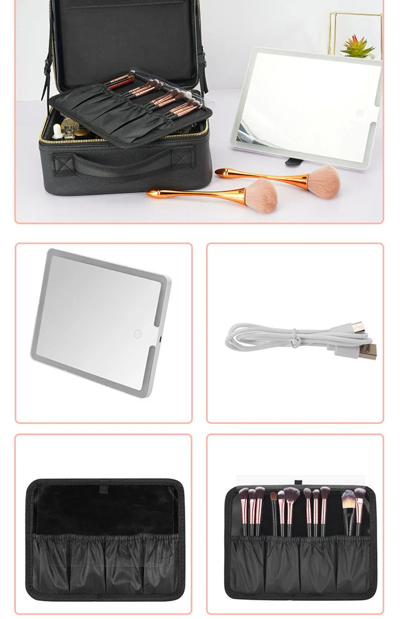 Ourcheap™ Travel Makeup Case with Mirror